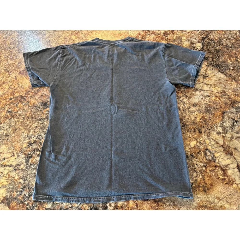 Fender Lightning Bolt Graphic Tee Size Medium Faded Black Vintage Style Shirt - Picture 3 of 4